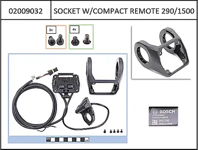 Bosch Display holder Nyon V2 1500mm display cable, incl. remote 350mm