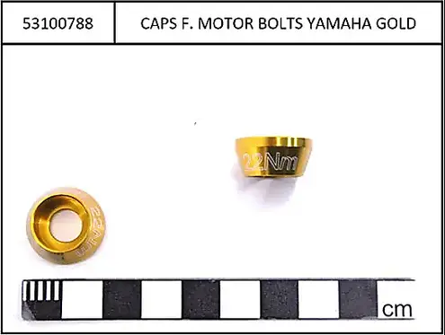 Caps for motor bolts Yamaha 2021,anodized gold,Yamaha mid-motor 