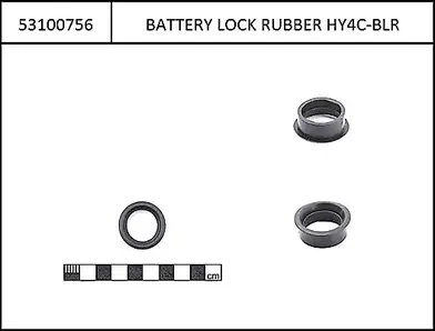 Lock rubber for Intube lock cylinder black, for Yamaha PW-X2 i600Wh