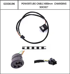 Bosch Charge Port Kit INTUBE incl. cable 680mm, cap Bosch, screw