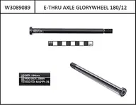 Axle E-Thru Glory Wheel, without lever 5,5mm head, 148/12mm Boost, 180mm, P1.75